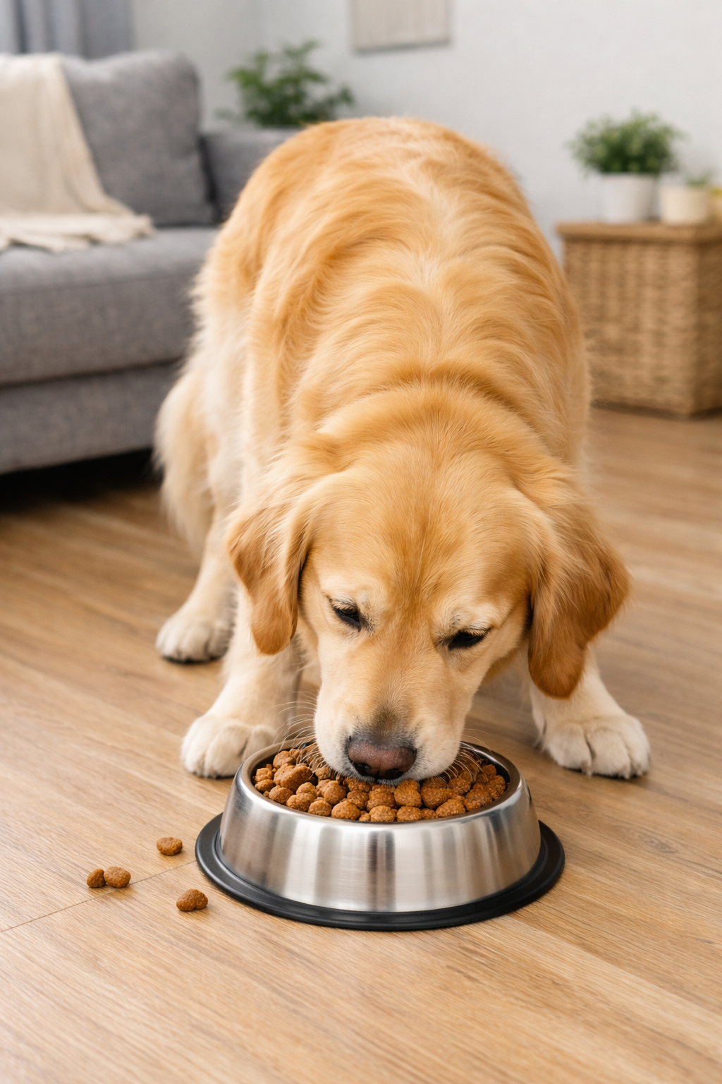 Pet eating food